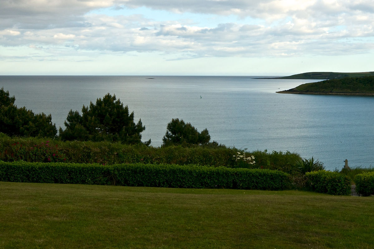 View of the bay from the Pink Elephant lawn