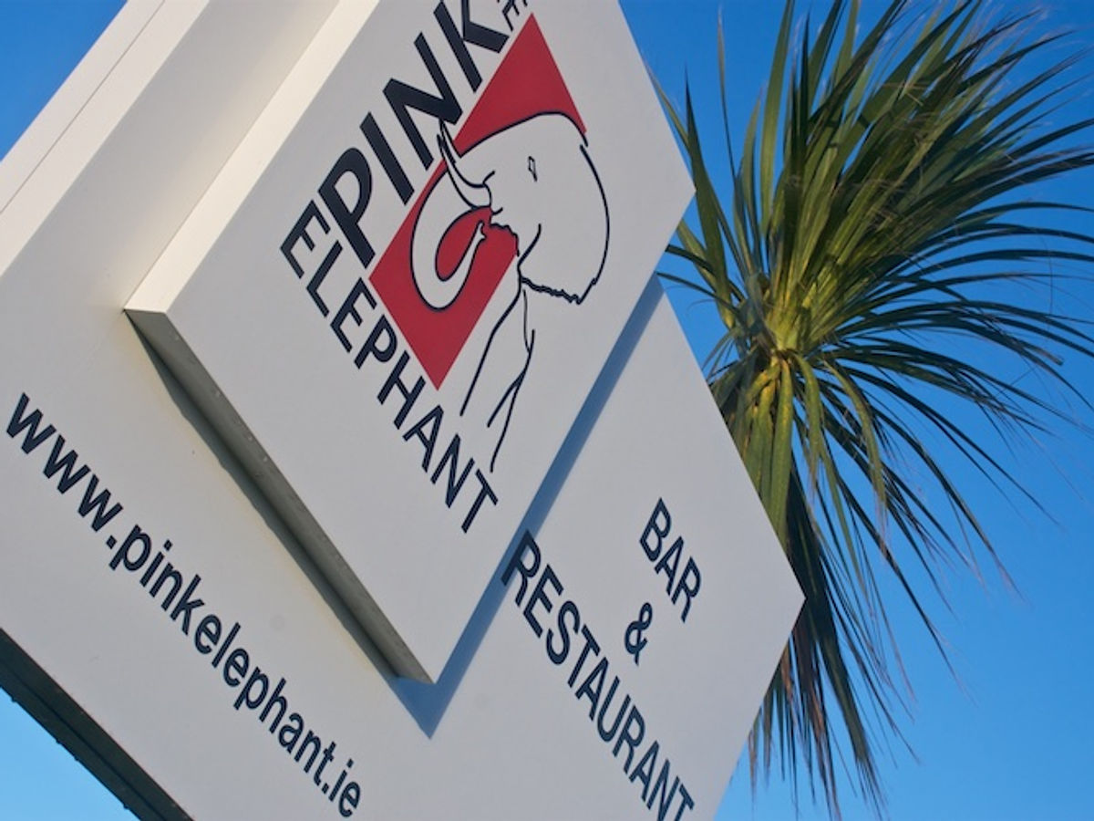 The Pink Elephant sign
